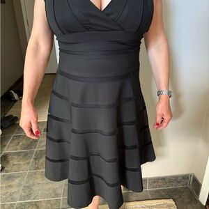 White House Black Market Elegant Black Midi Dress